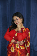 FLORAL PRINT SAREE